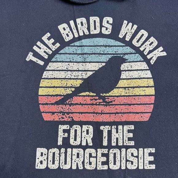 The Birds Work for the Bourgeoisie Pullover Hoodie women’s size Medium - Picture 3 of 7